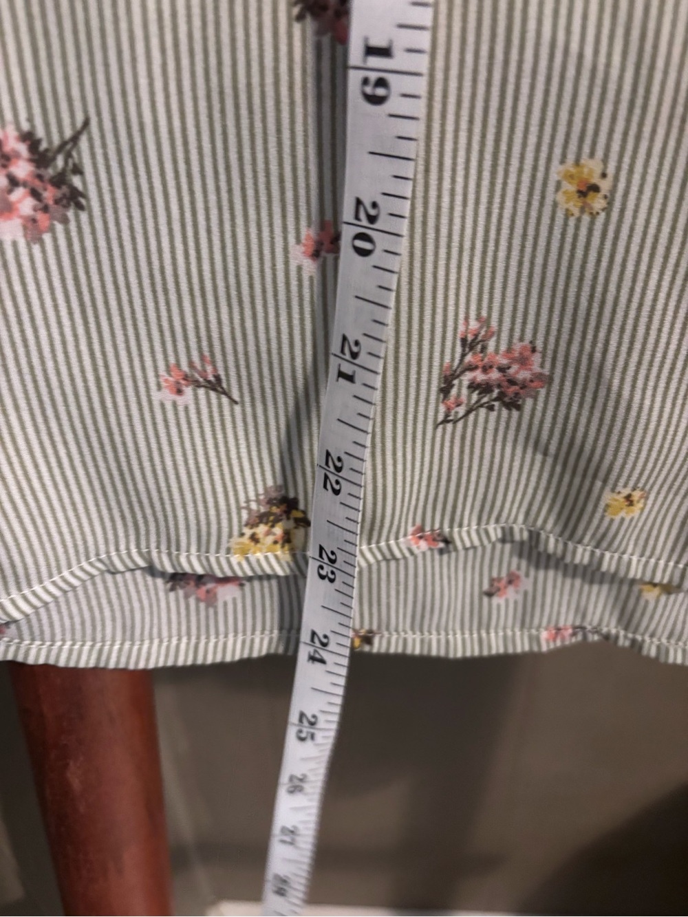 Monteau Women’s Floral Stripe Peter Pan Collar Top Cottagecore - Picture 6 of 7